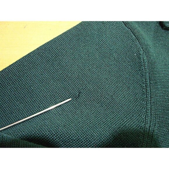 Talbots Womens Black Wool Long Sleeve Full Zip Cardigan Sweater Sz Large Petite - Picture 8 of 12